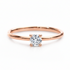Stud Solitary Ring rose gold