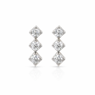 trilogy earrings in white gold 