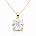 classic diamond  pendant yellow gold 