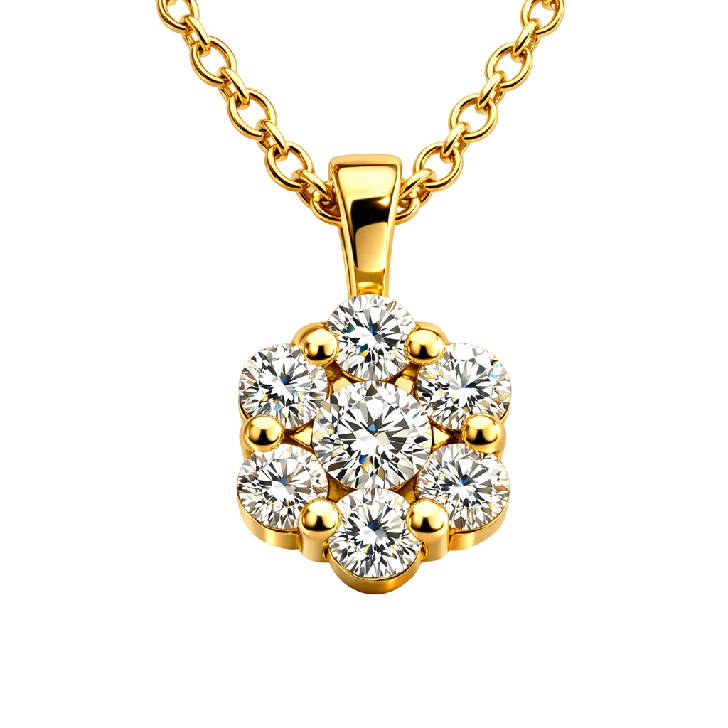  diamond Magic pendant in  yellow gold
