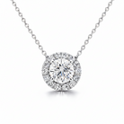 diamond halo pendant 