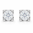 diamond modern earrings with white gold 