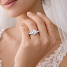 engagement ring with side baguettes model