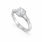 engagement ring with side baguettes view2