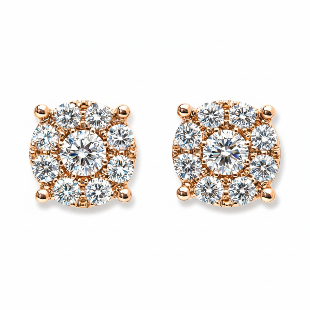 Magic Earrings in rose gold 