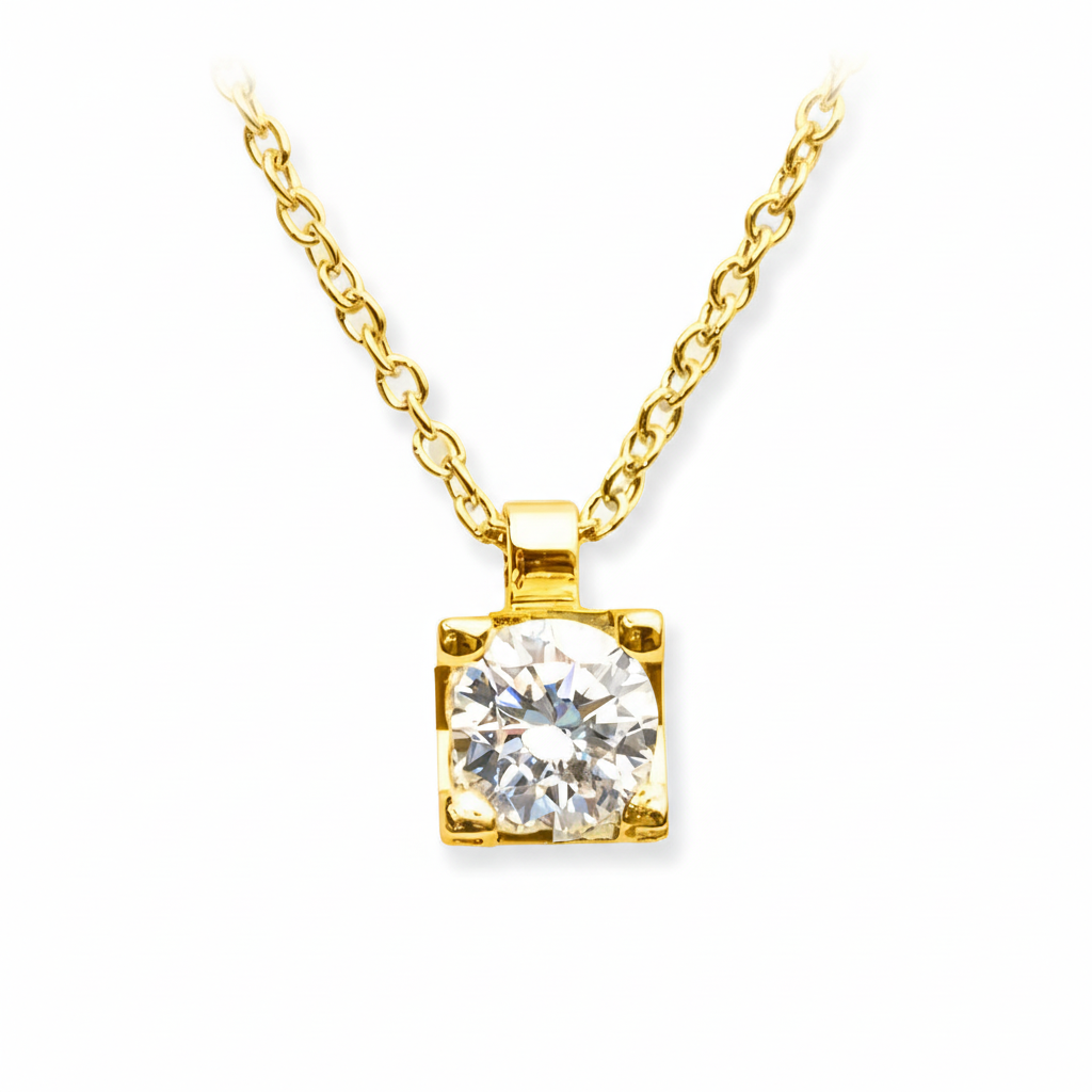 modern pendant yellow gold