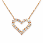 open heart rose gold pendant