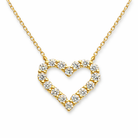 open heart yellow gold pendant