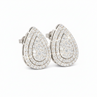 pear pave double halo earrings 
