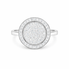 round  Pavè Halo Ring in white gold