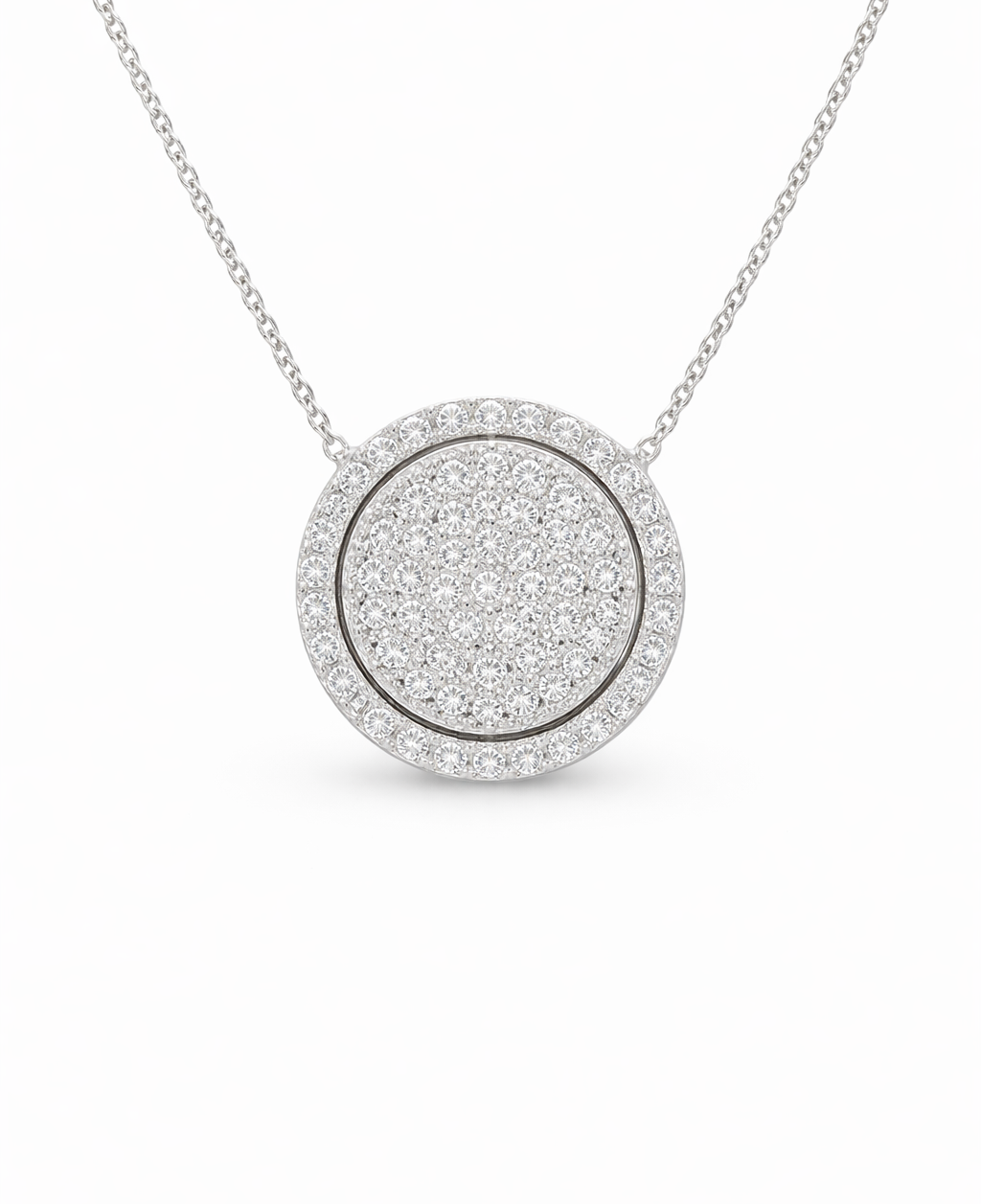 round pave halo pendant 1