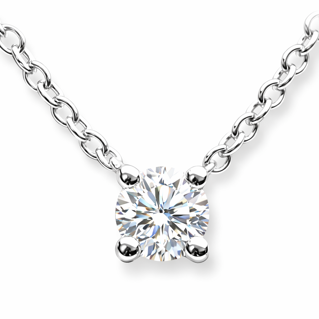 stud diamond pendant white gold 